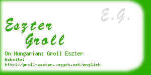 eszter groll business card